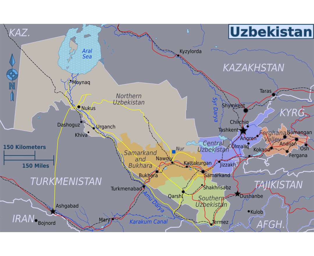 Maps Of Uzbekistan Collection Of Maps Of Uzbekistan Asia Mapsland