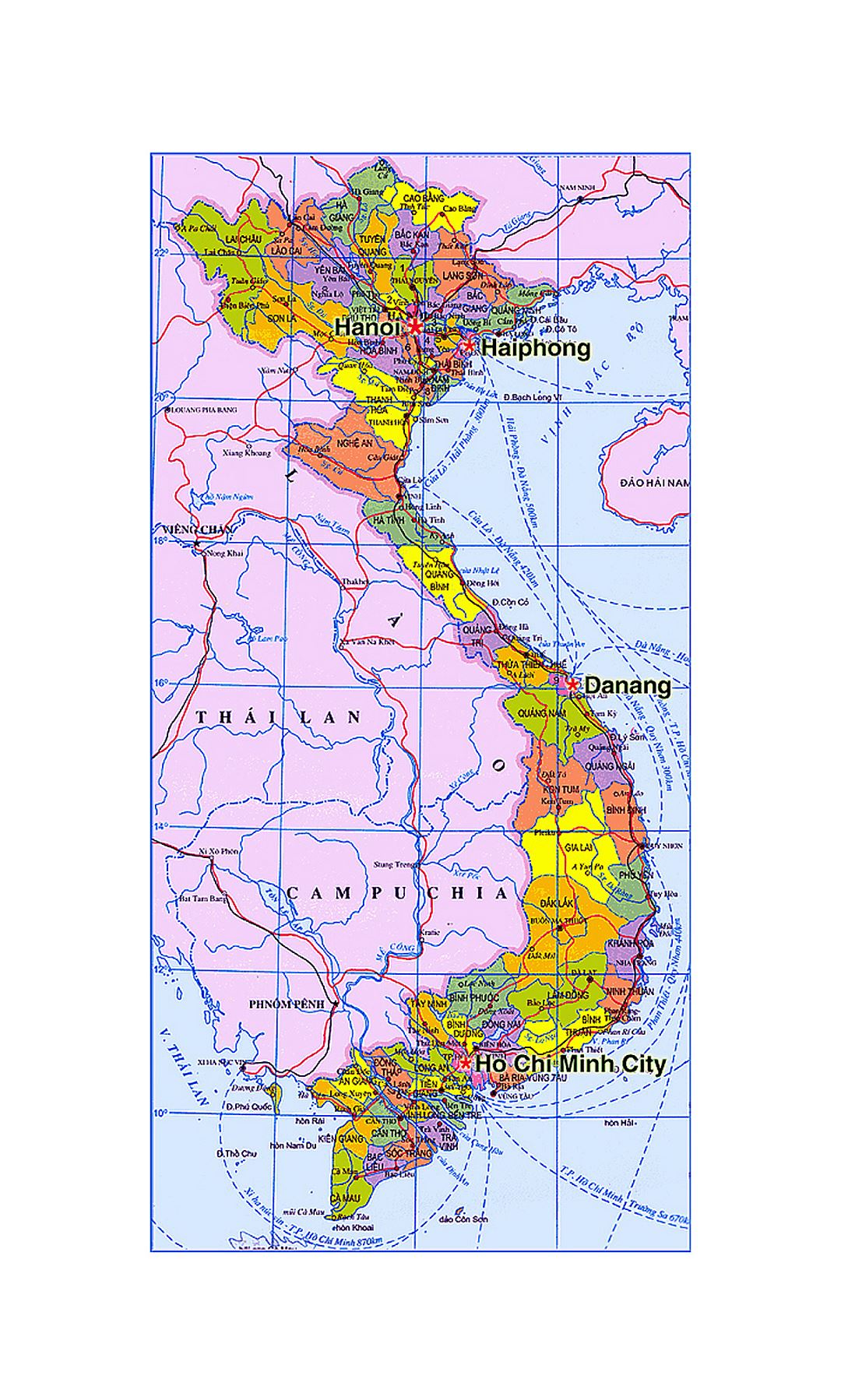 Administarative map of Vietnam