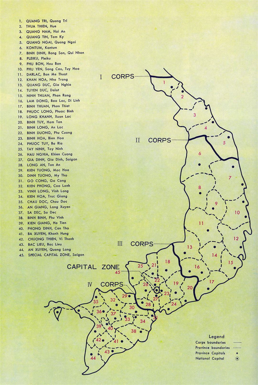 Regions map of Vietnam