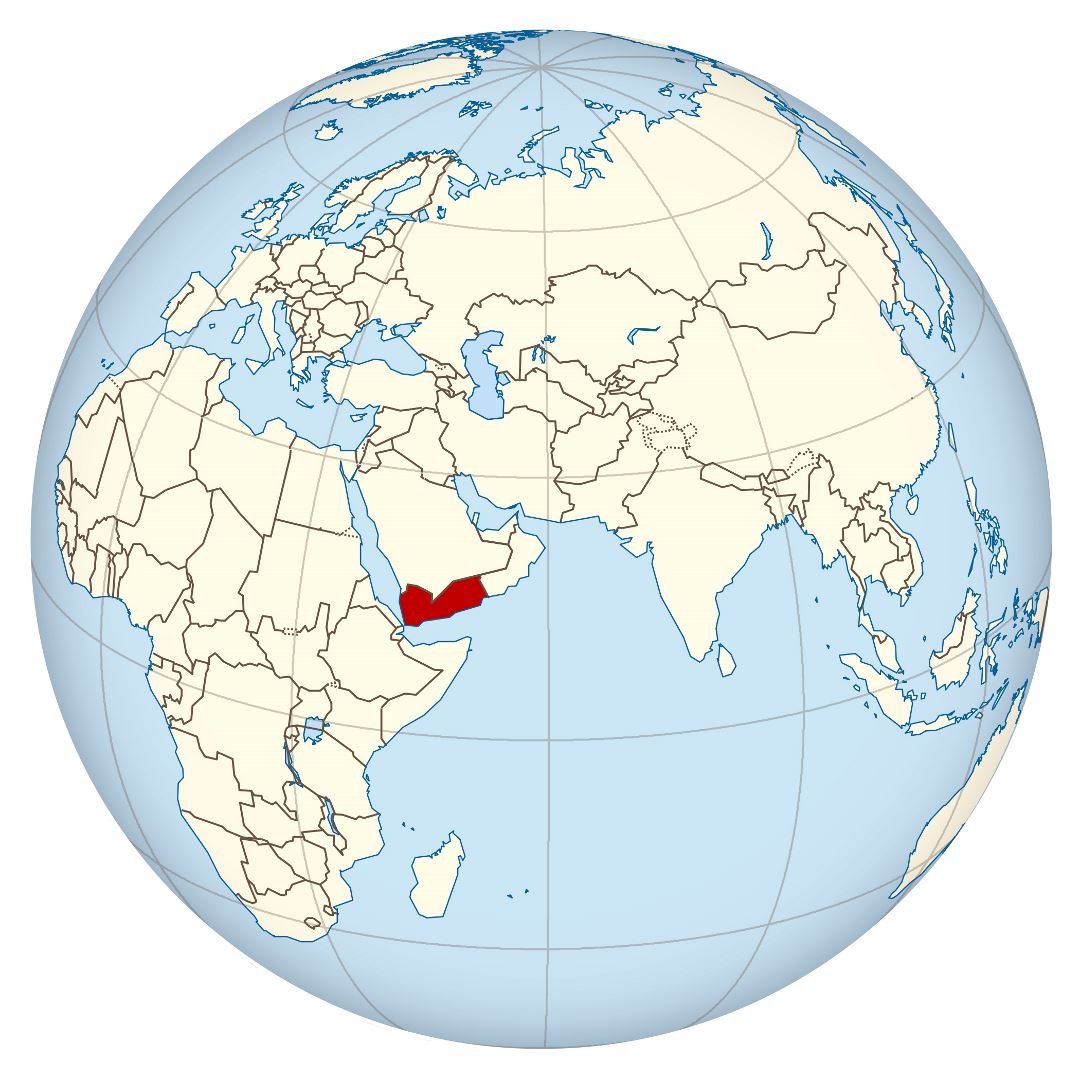 Large location map of Yemen