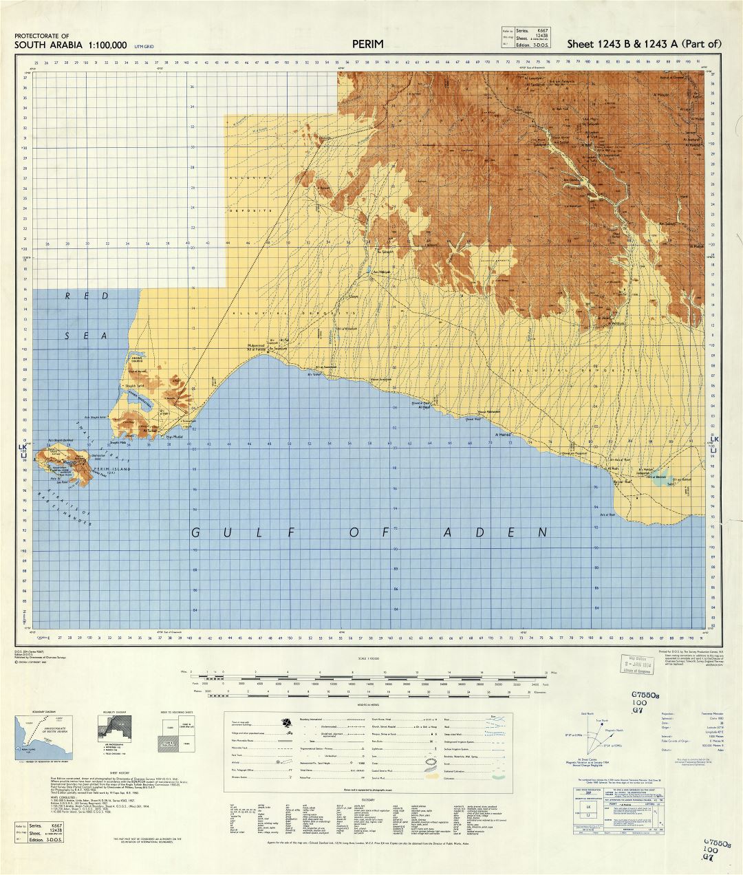 Large scale detailed map of Aden protectorate - 1958