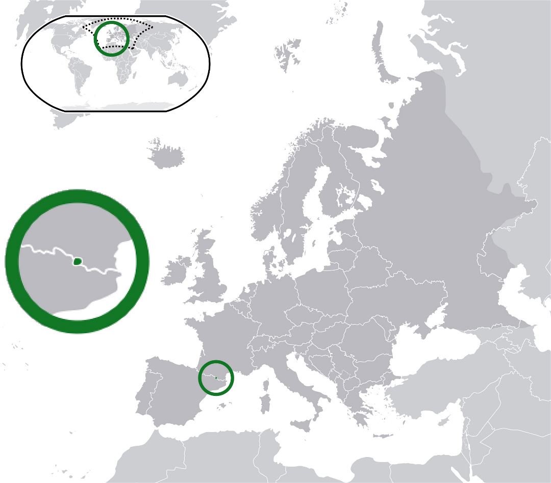 Large location map of Andorra