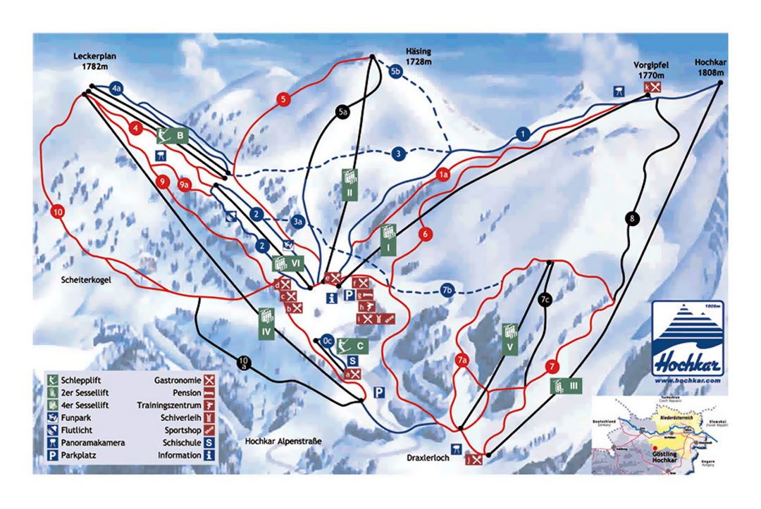 Piste map of Hochkar Ski Resort - 2007