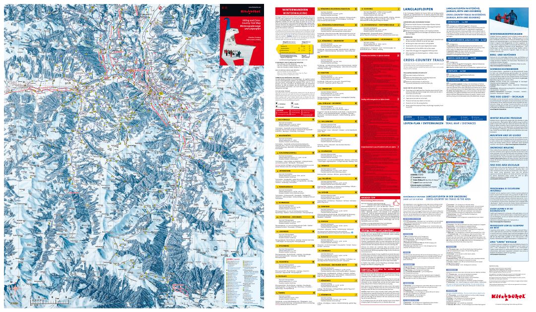 Large scale guide and piste map of Kitzbuhel Ski Area - 2010