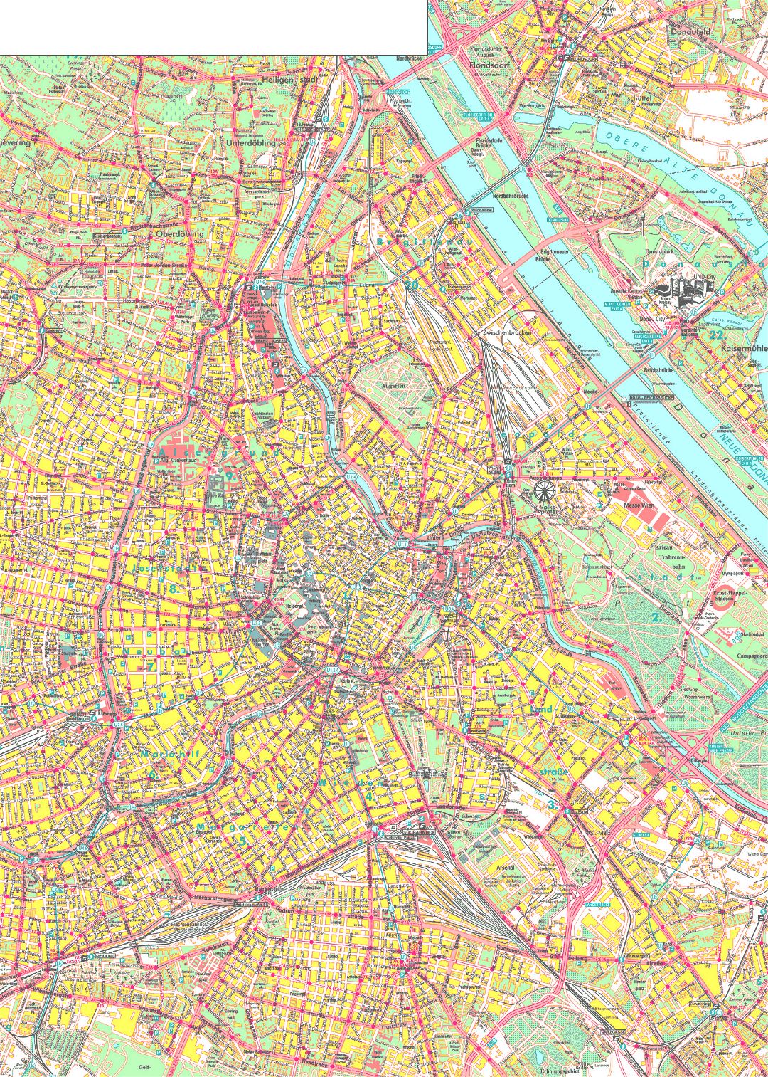 Map of Vienna city
