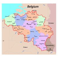 tourist map of belgium