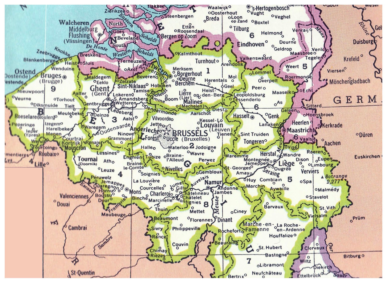 Detailed administrative map of Belgium | Belgium | Europe | Mapsland ...
