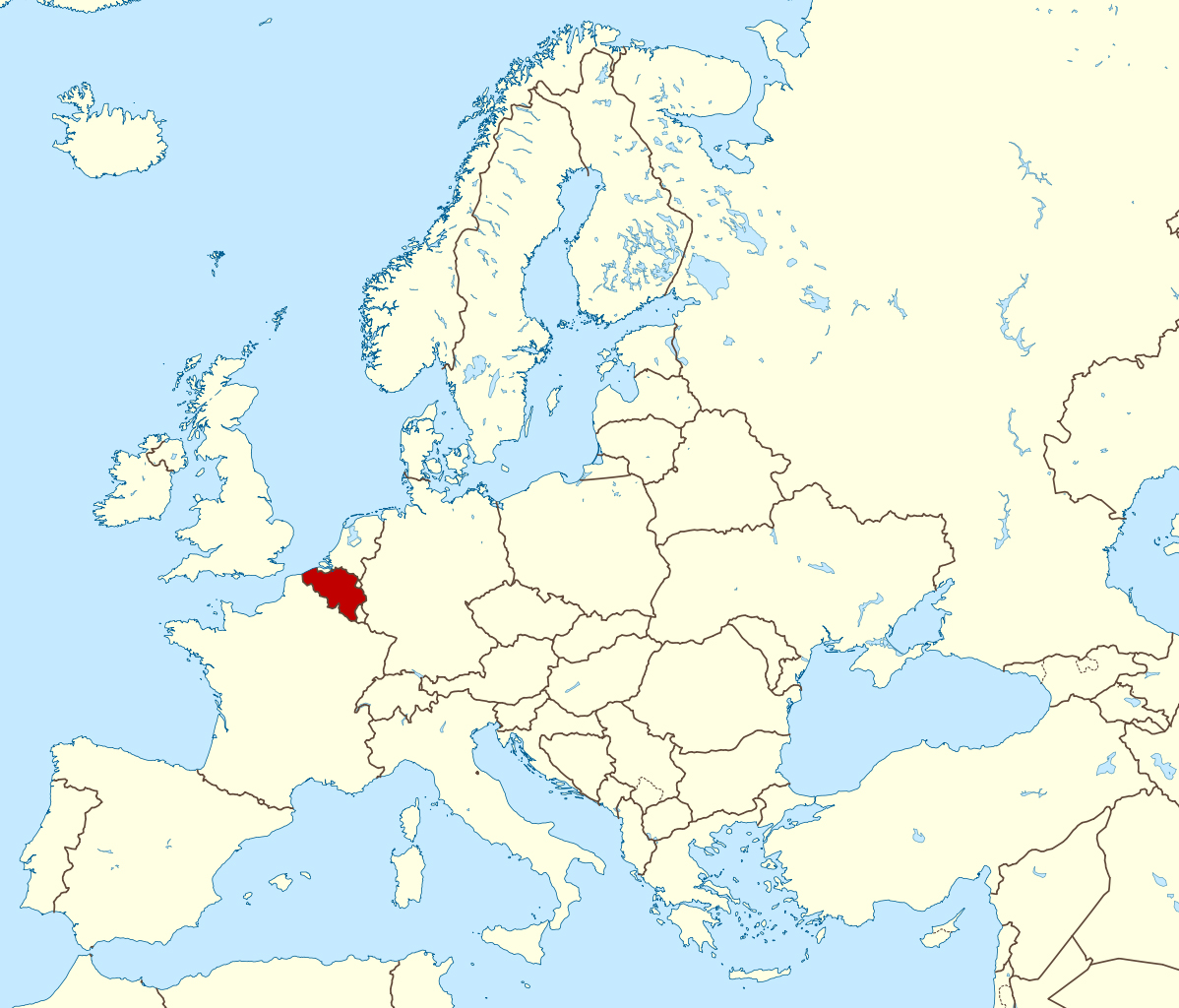 Large Location Map Of Belgium Belgium Europe Mapsland Maps