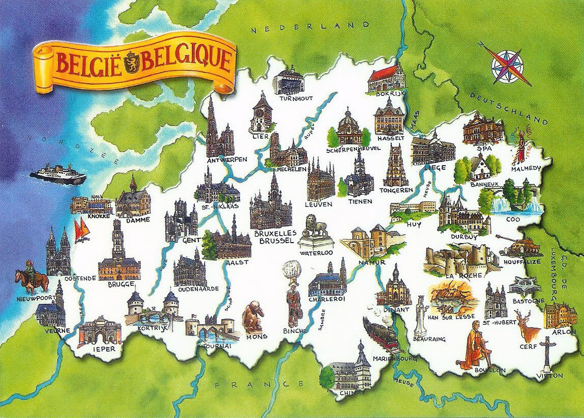belgium tourist map