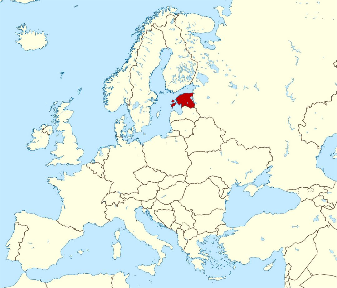 Large Location Map Of Estonia Small 