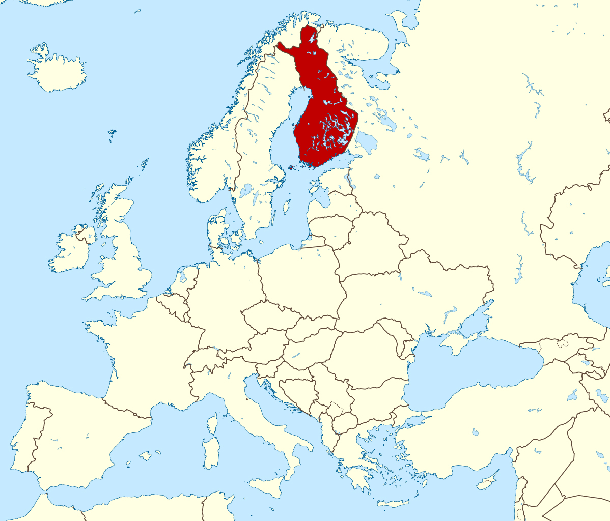 Finland Location On World Map - United States Map