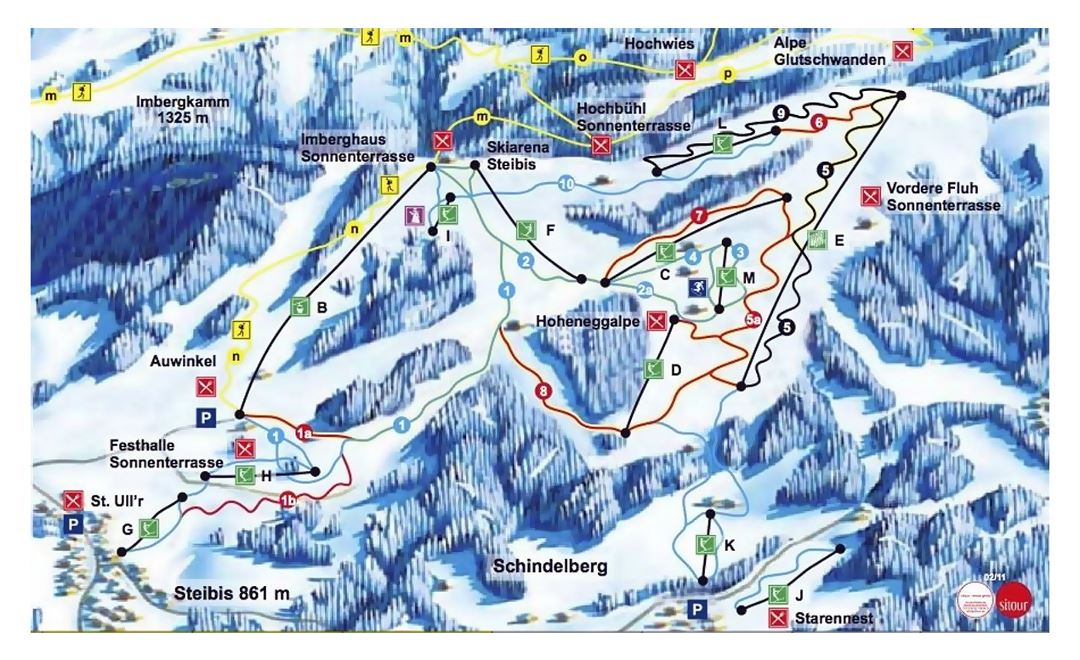 Piste map of Steibis Ski Resort - 2011