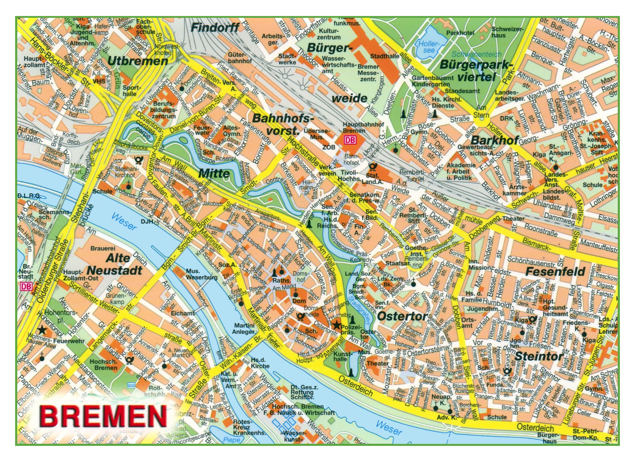 bremen tourist map