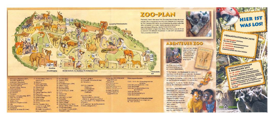 Large map of Dresden Zoo