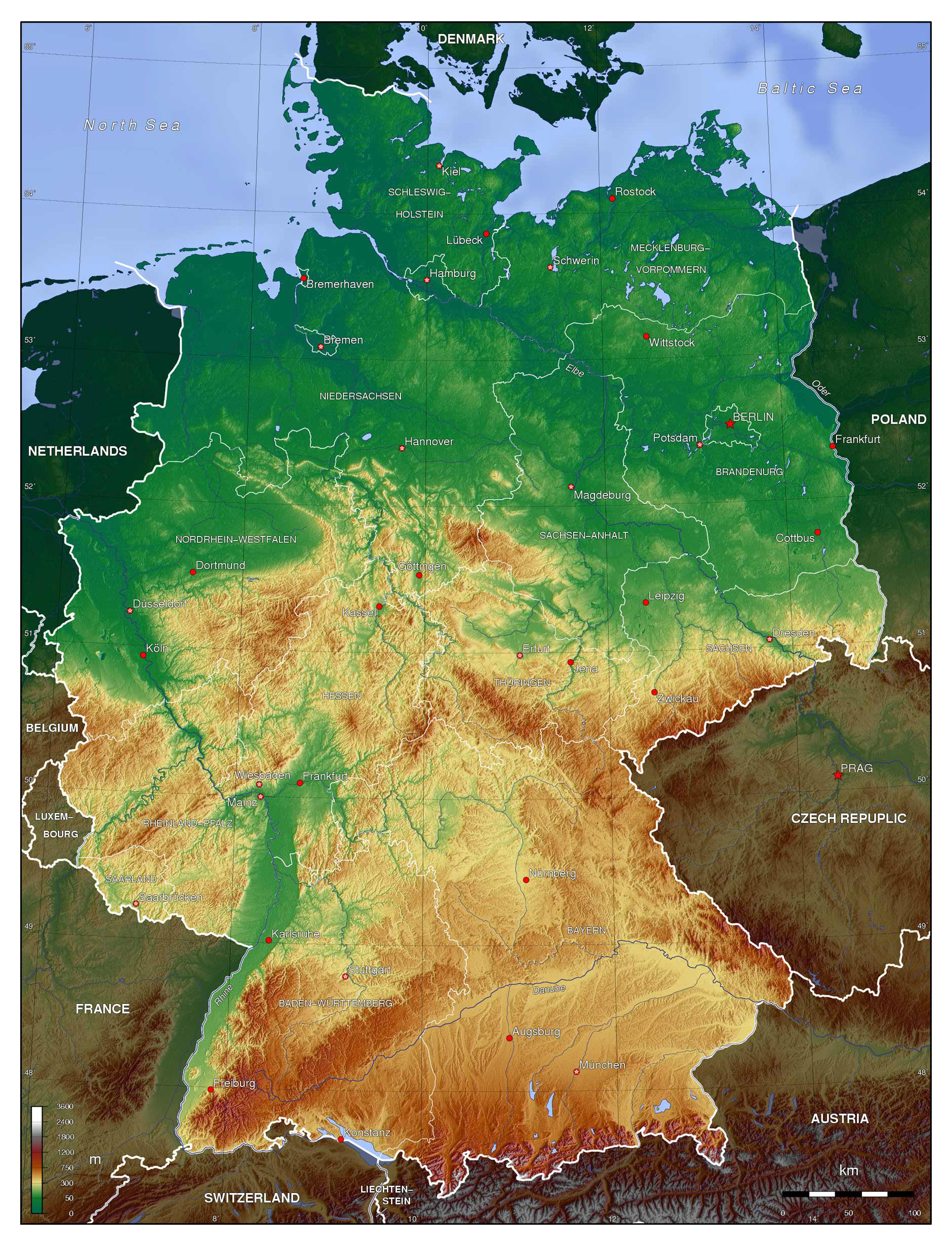 Labeled Map Of Germany