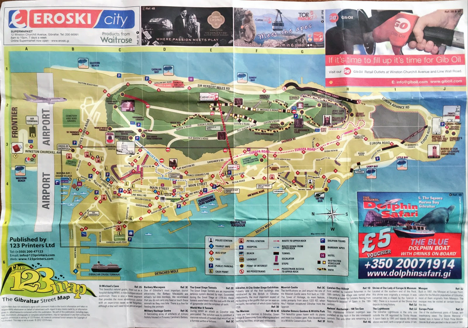 gibraltar tourist map