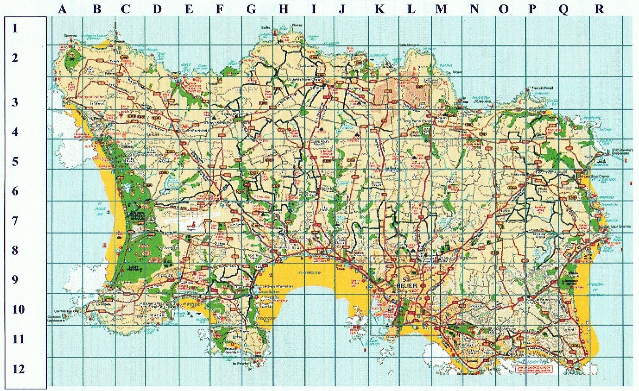 evenwichtig Mew Mew liberaal large map of Jersey island | Jersey | Europe | Mapsland | Maps of the World