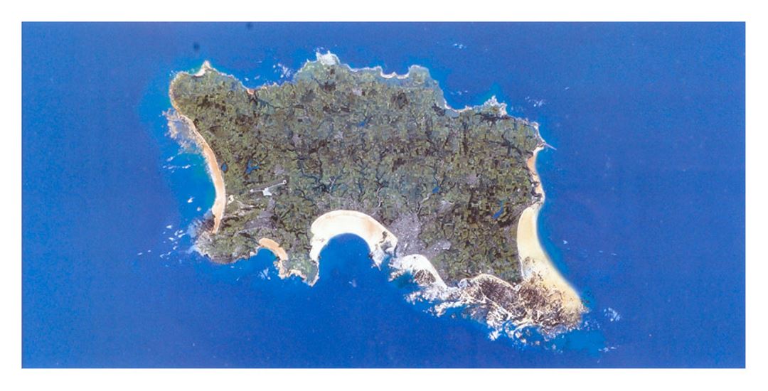 Satellite map of Jersey