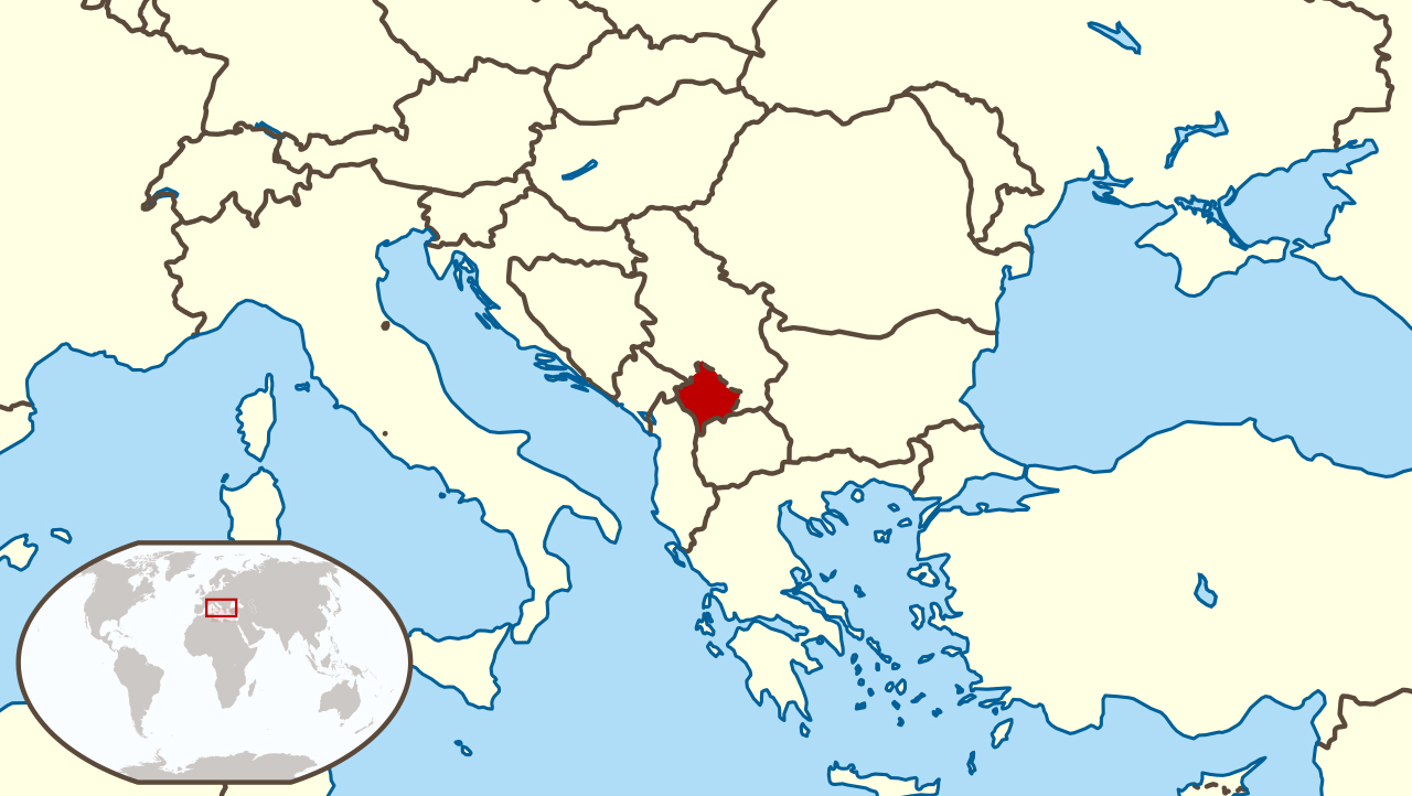 Where Is Kosovo On World Map Large location map of Kosovo in the World | Kosovo | Europe 