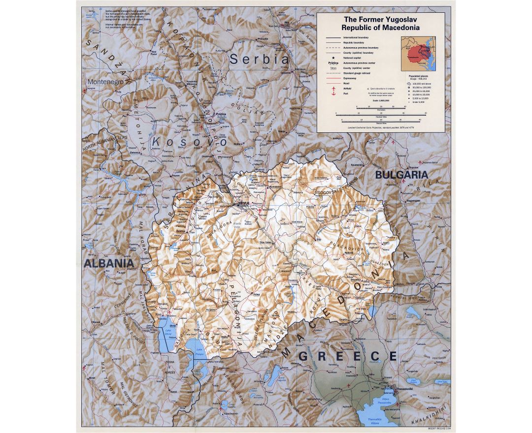 Large Detailed Political Map Of Macedonia With Roads Vrogue Co