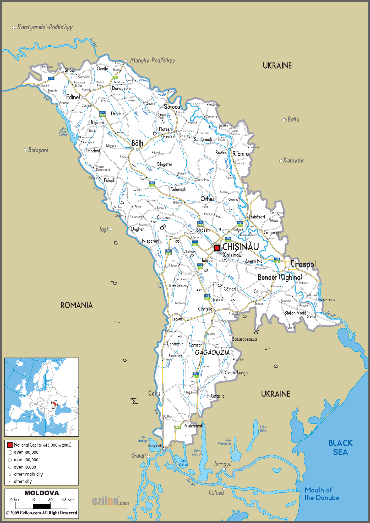 Large Road Map Of Moldova With Cities And Airports Moldova Europe Large Road Map Of Moldova With Cities And Airports Moldova Europe