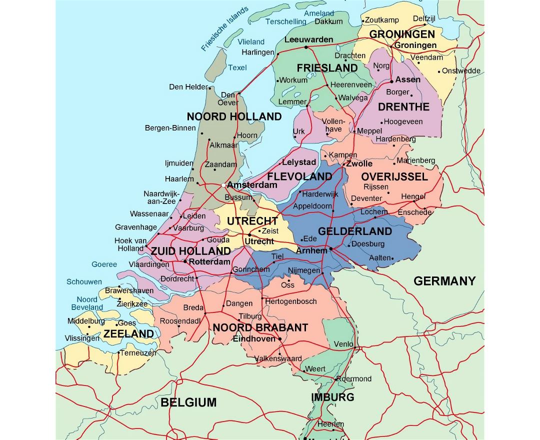 Maps Of Netherlands Collection Of Maps Of Holland Europe Mapsland Maps Of The World