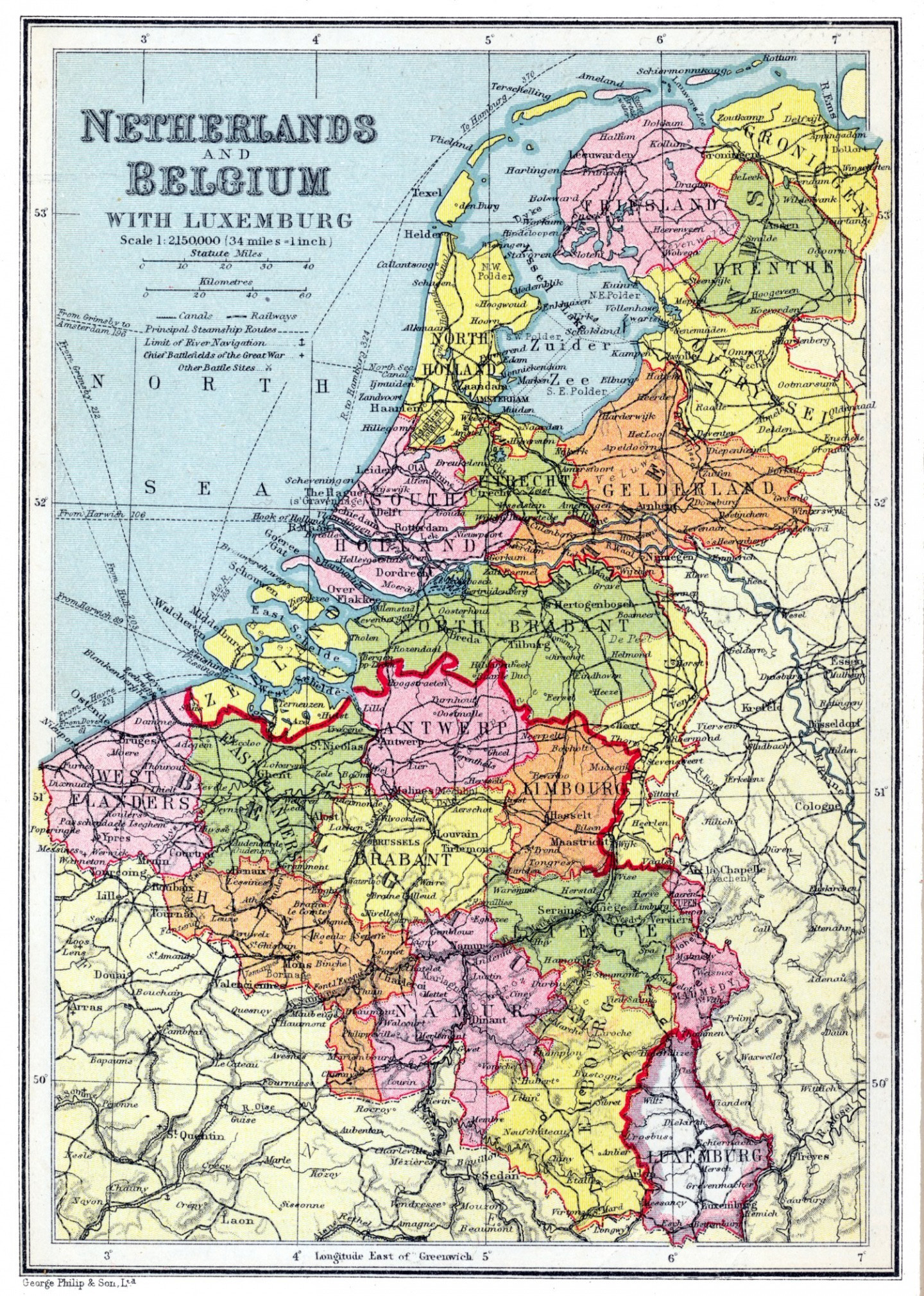 Large Detailed Old Political And Administrative Map Of Netherlands And Belgium 