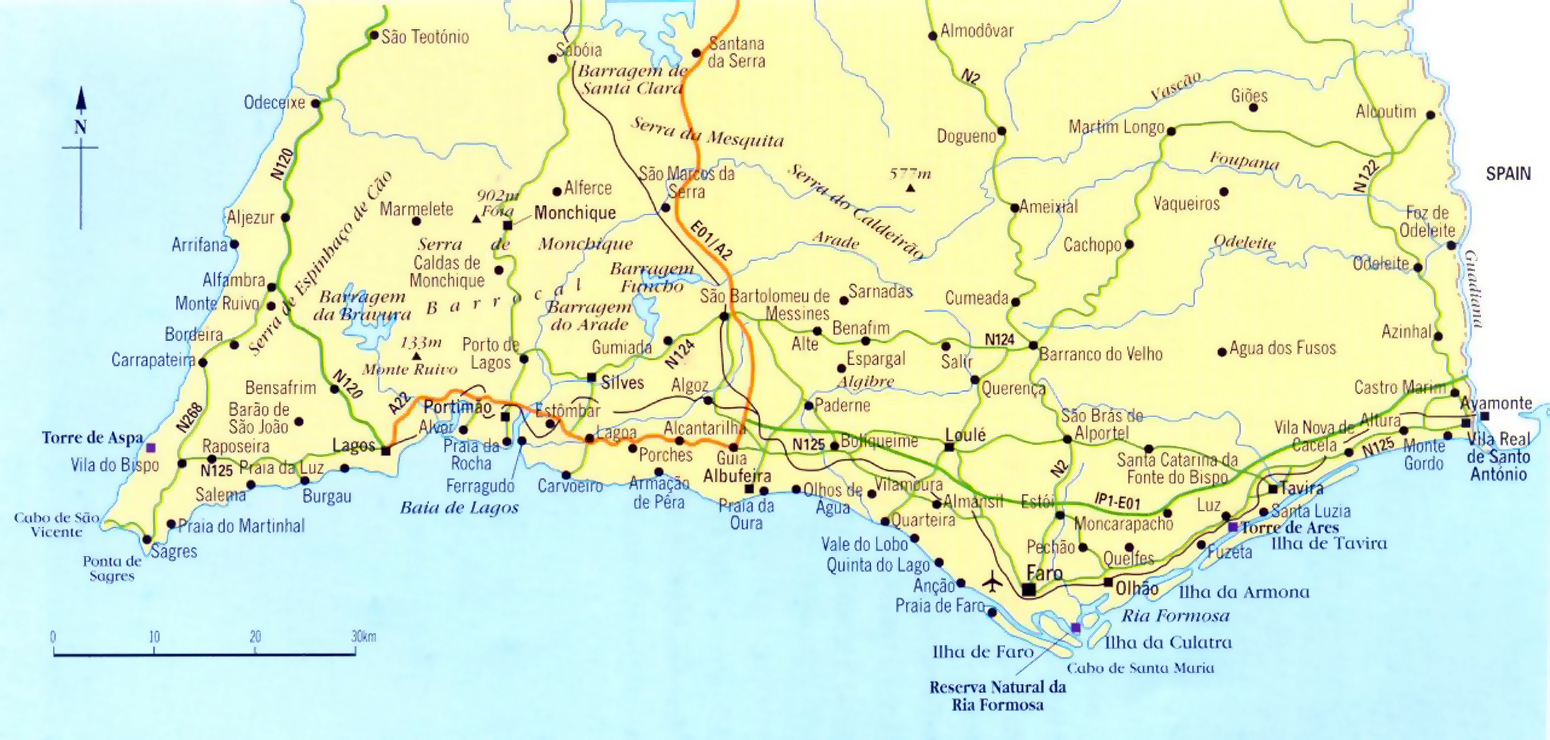 Maps of Lagos & Algarve