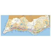 Road map of Algarve with cities and other marks | Algarve | Portugal ...