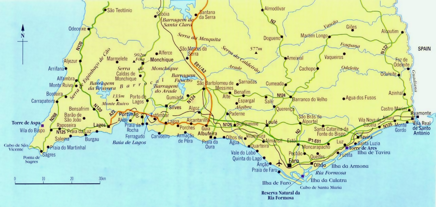 Maps of Lagos & Algarve