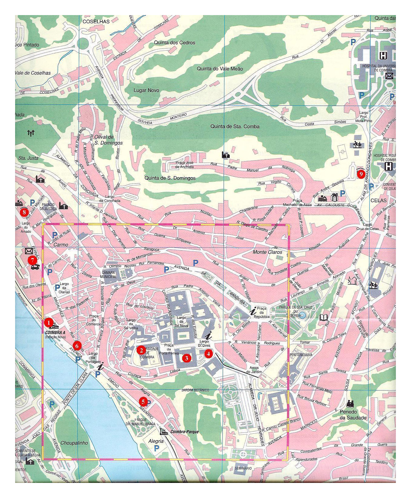 coimbra tourist map pdf