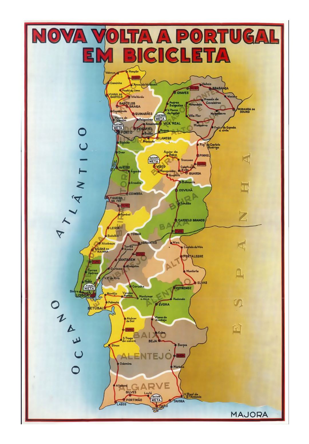 Detailed administrative map of Portugal