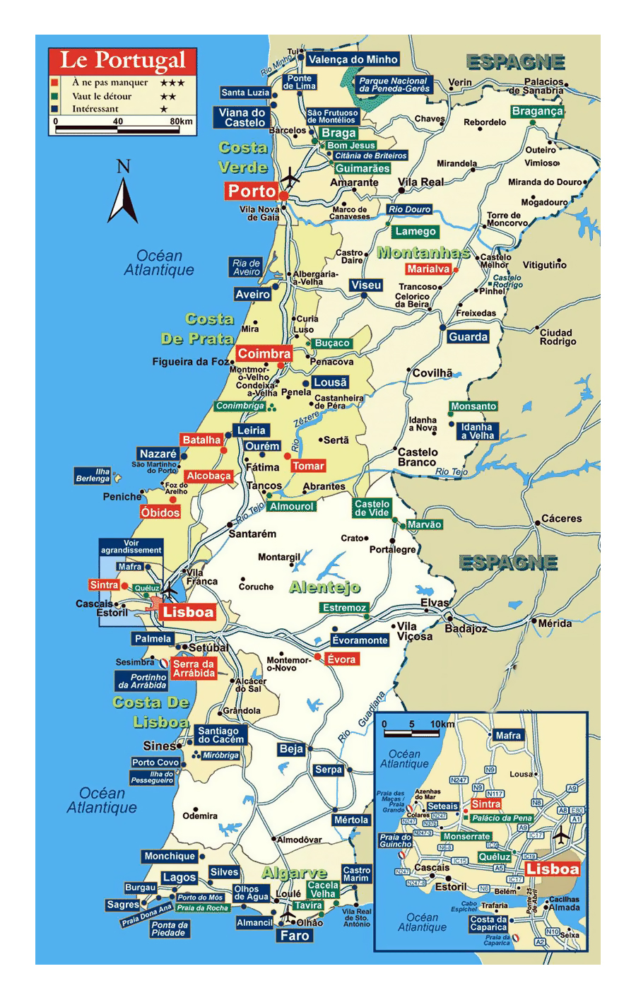 Road Map Of Portugal Portugal Atlas - Bank2home.com