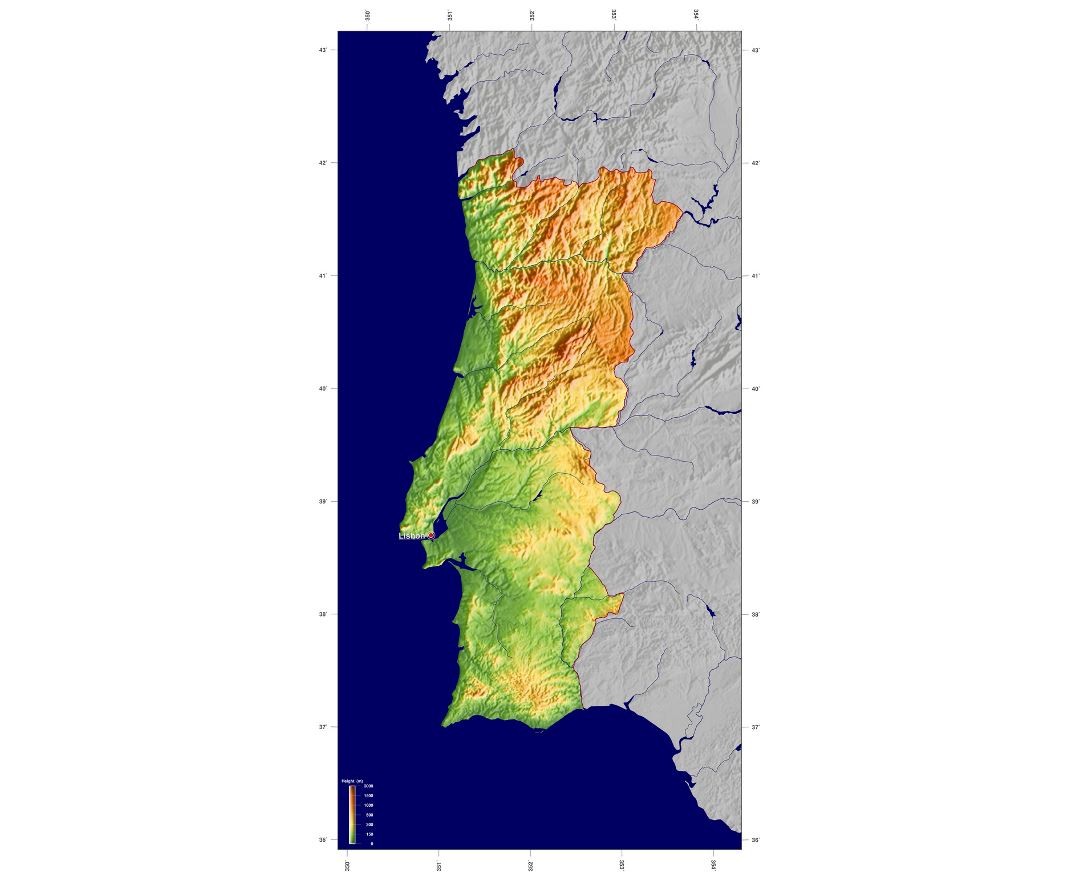 Maps of Portugal, Collection of maps of Portugal, Europe, Mapsland