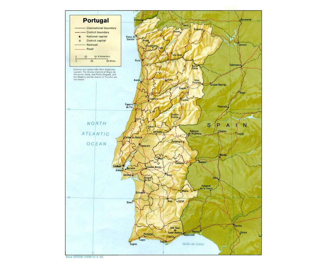 Maps of Portugal, Collection of maps of Portugal, Europe, Mapsland