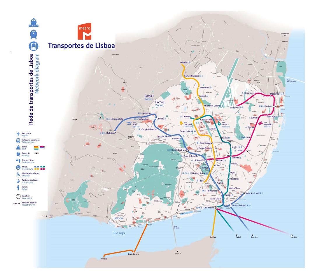 Large Lisbon transport map