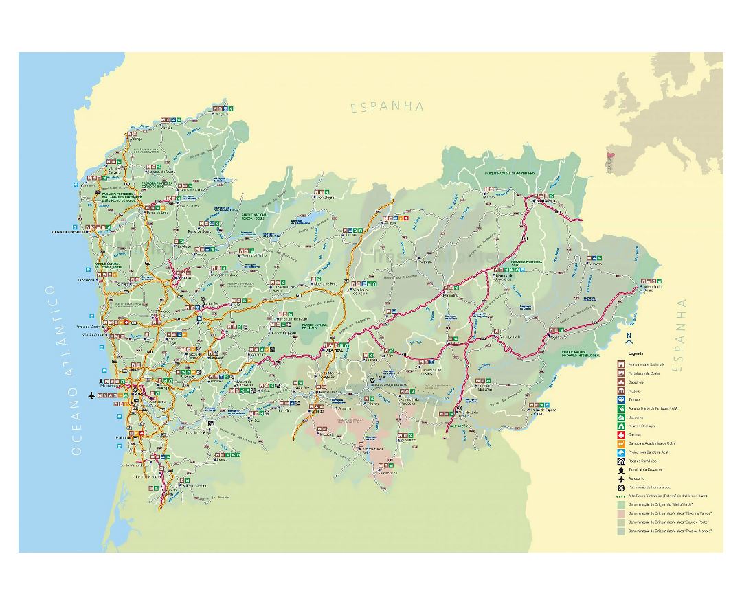 Mapa Regional Portugal Norte by Various