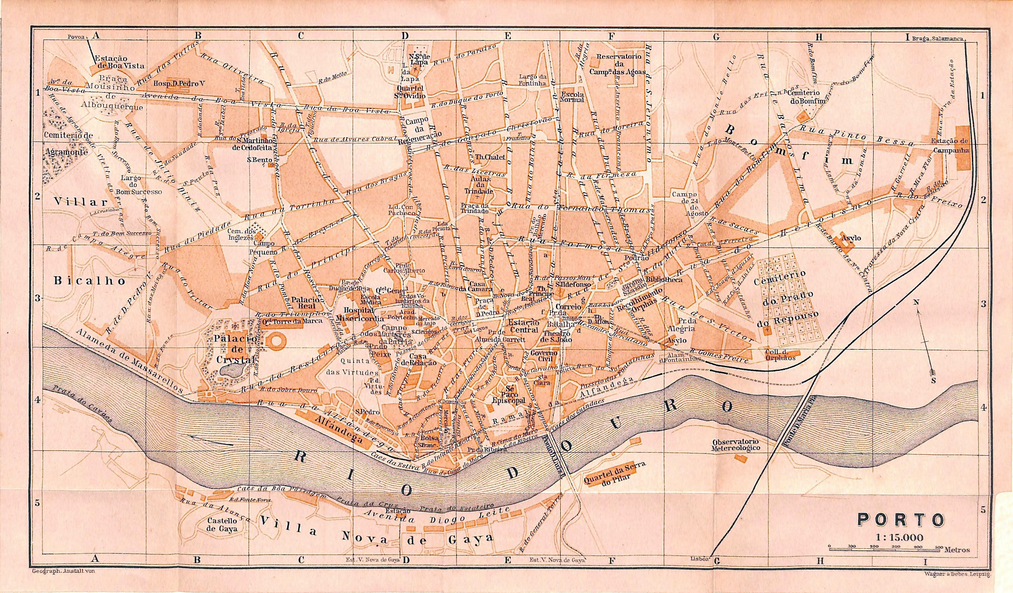 Map of Oporto, Portugal, Portugal Atlas