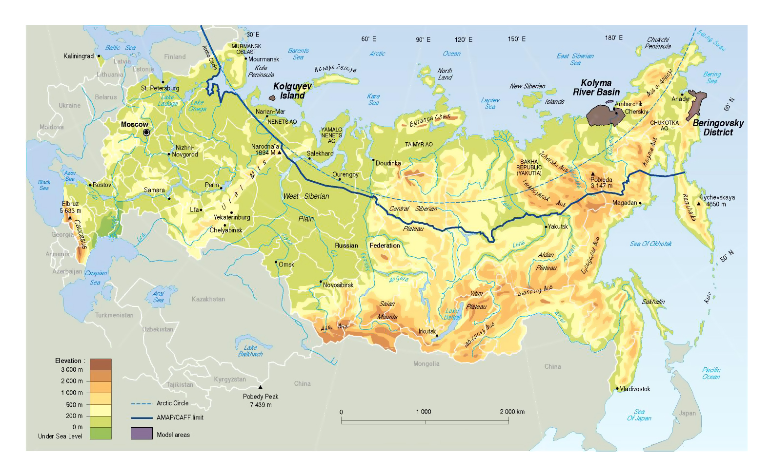 Russia Map And Satellite Image Russia Map And Satellite Image