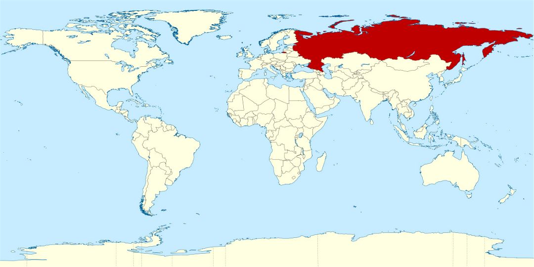 Large location map of Russia