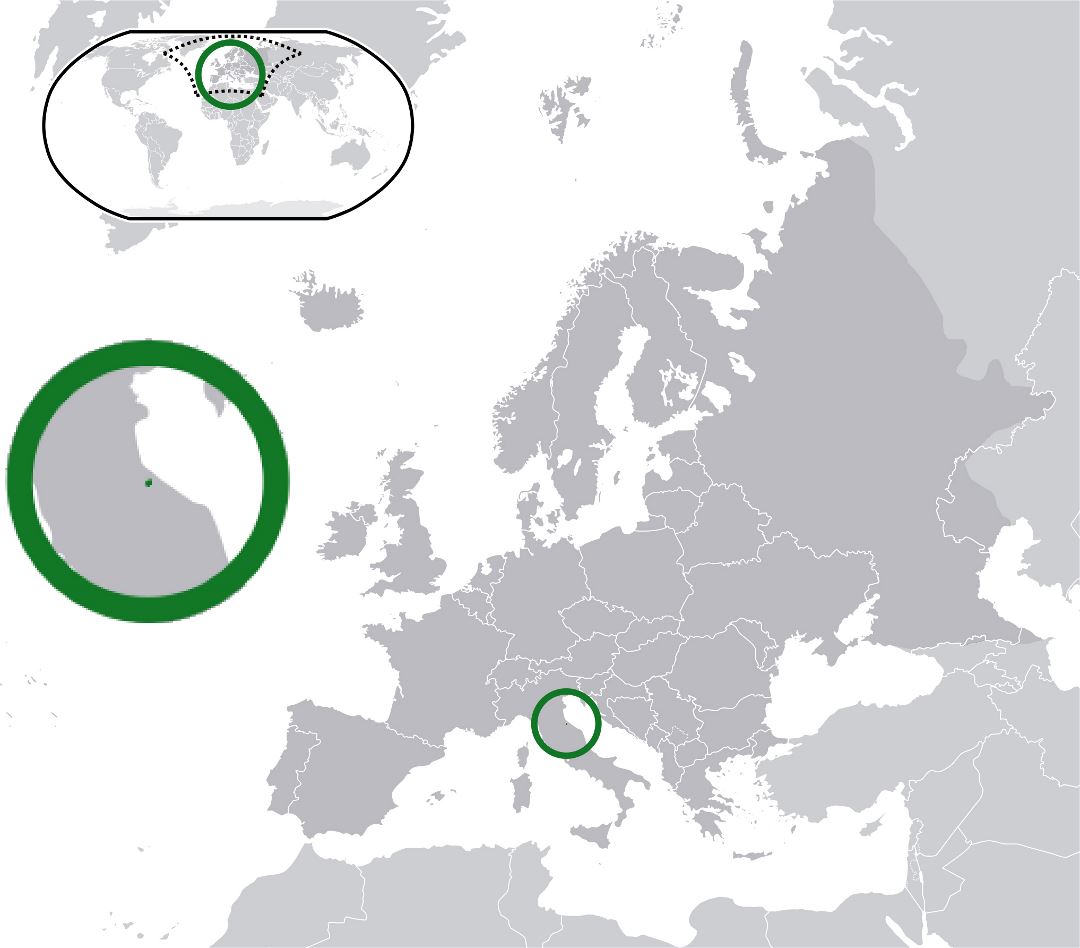 Large location map of San Marino