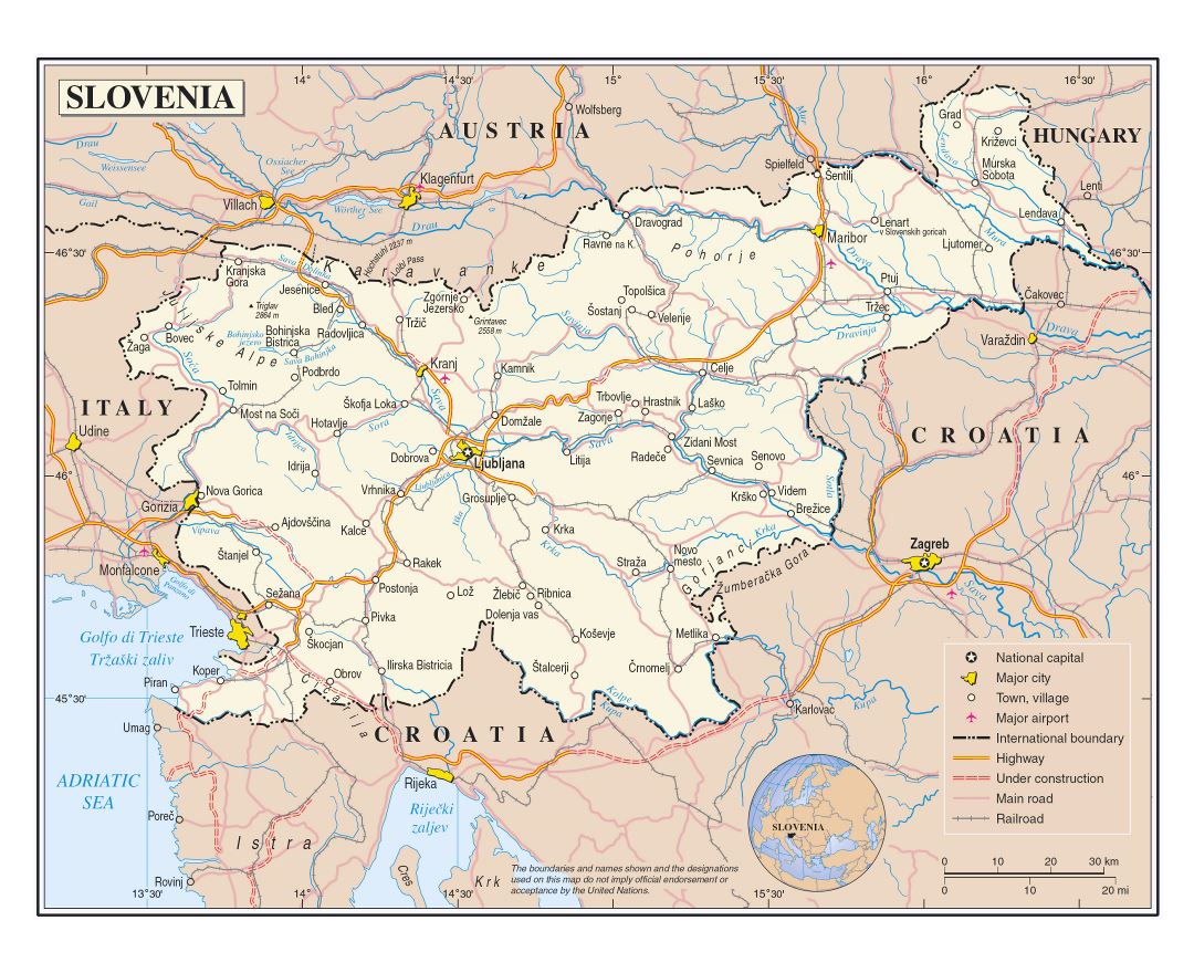 Carte Europe: Slovenie Sur La Carte De Leurope