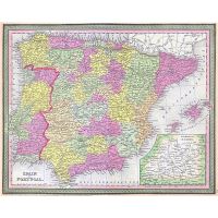 Large physical map of Portugal with roads, cities and airports, Portugal, Europe, Mapsland