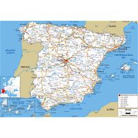 Espana Mapa General De Carreteras General Map of Spain Roads Portugal  Turismo