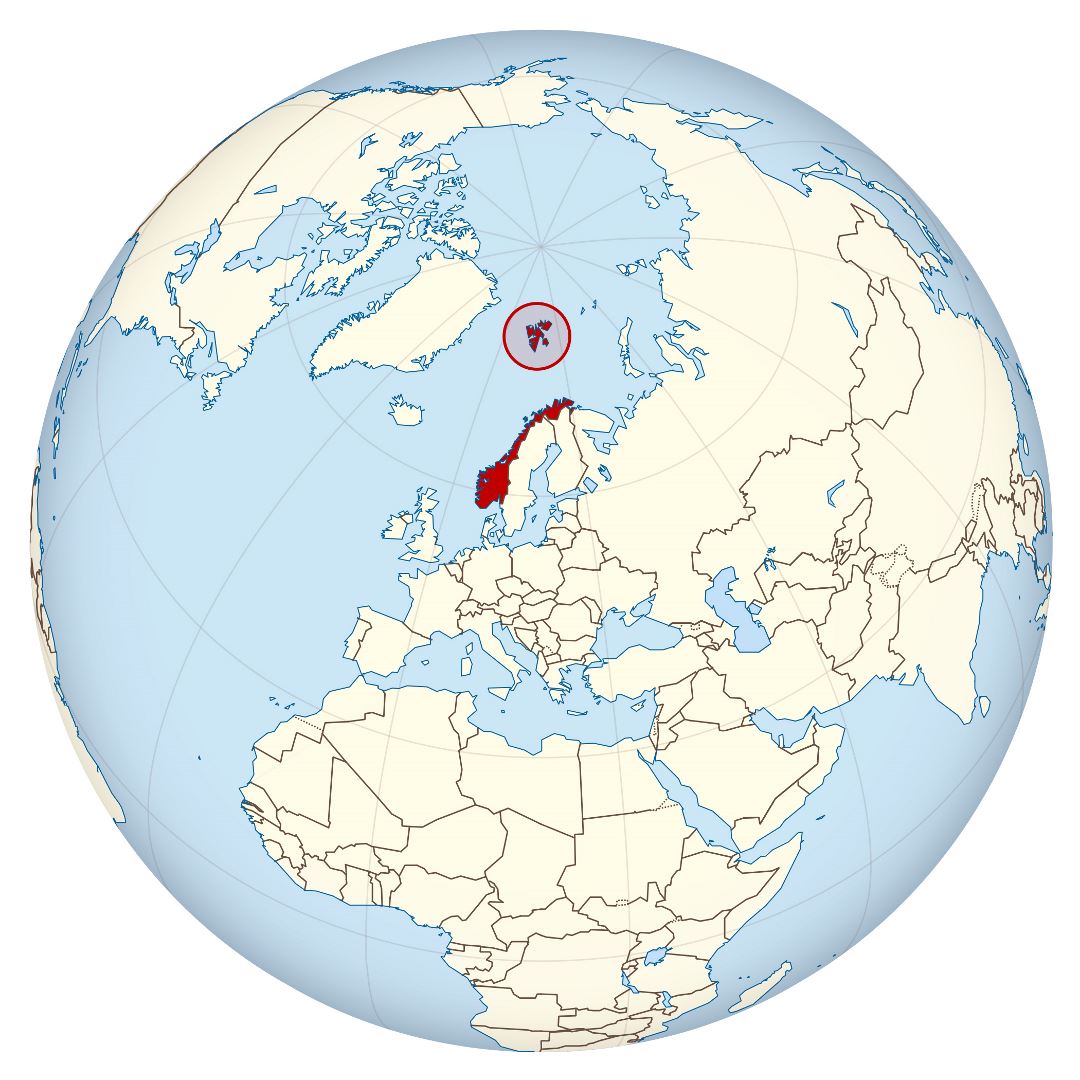 Large location map of Svalbard