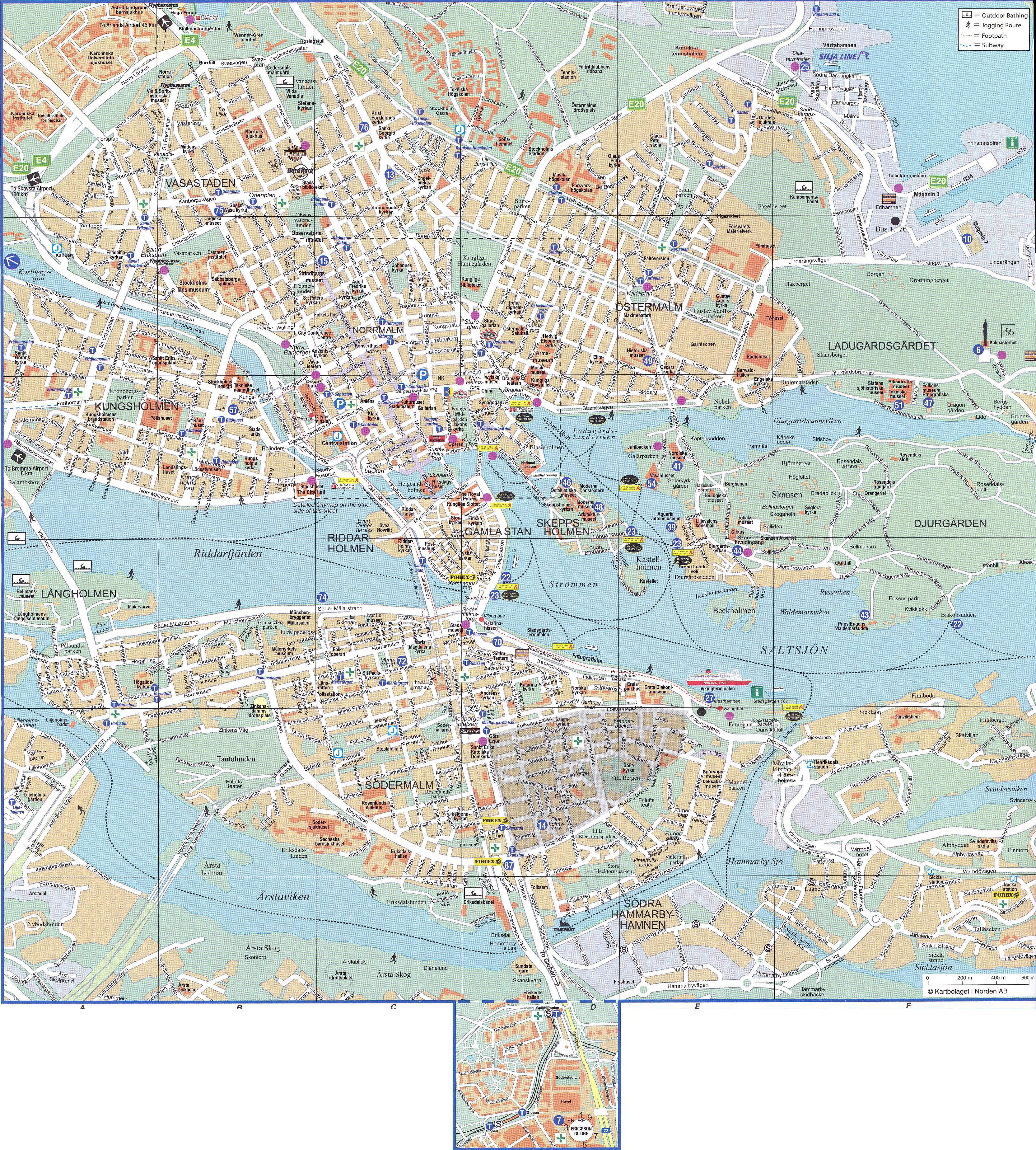 stockholm tourist map