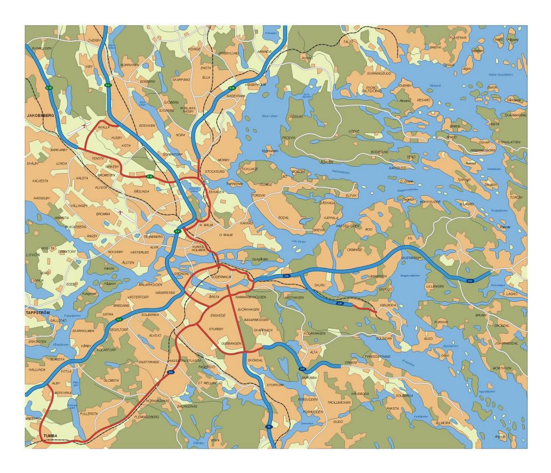 Transit map of Stockholm city