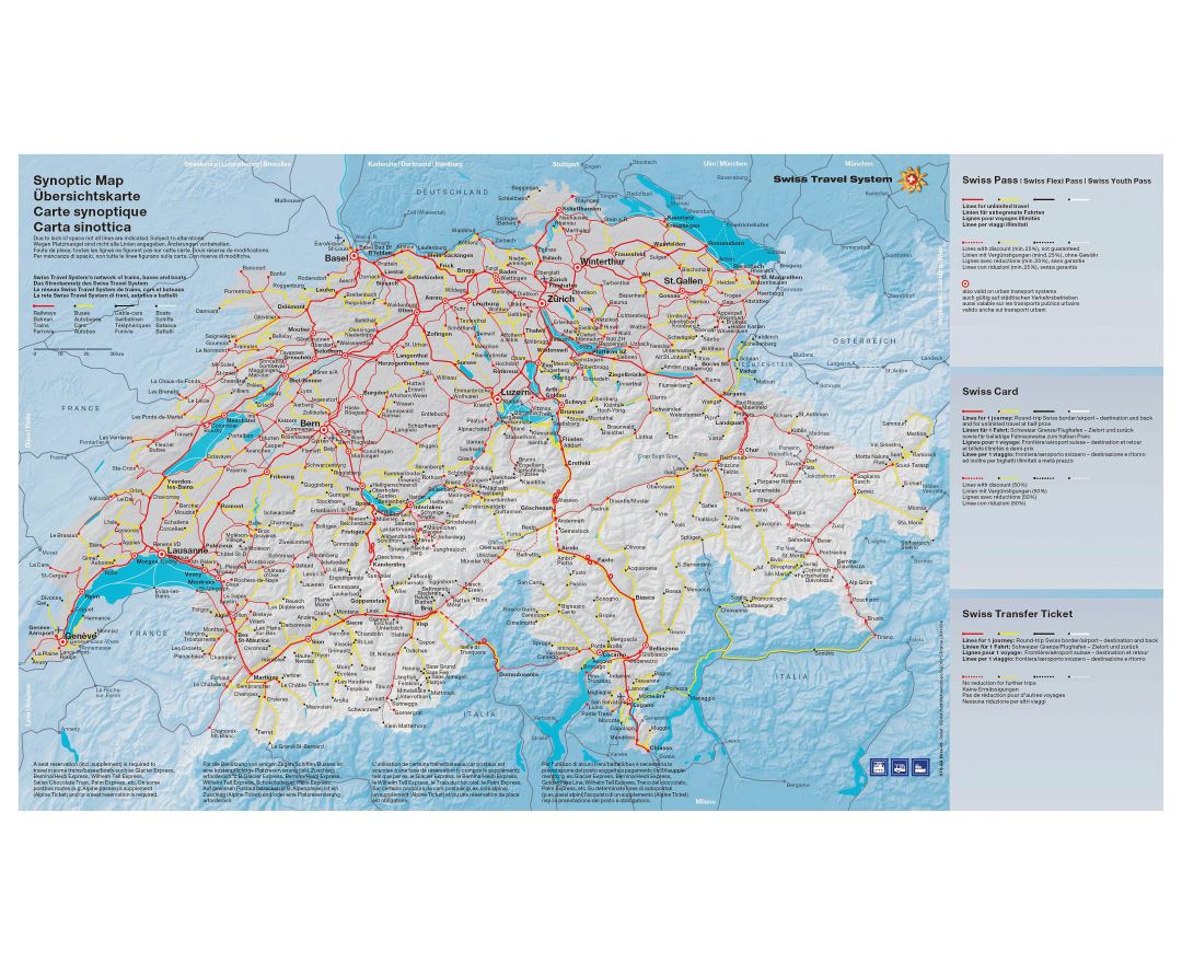 Map Of Europe Showing Switzerland