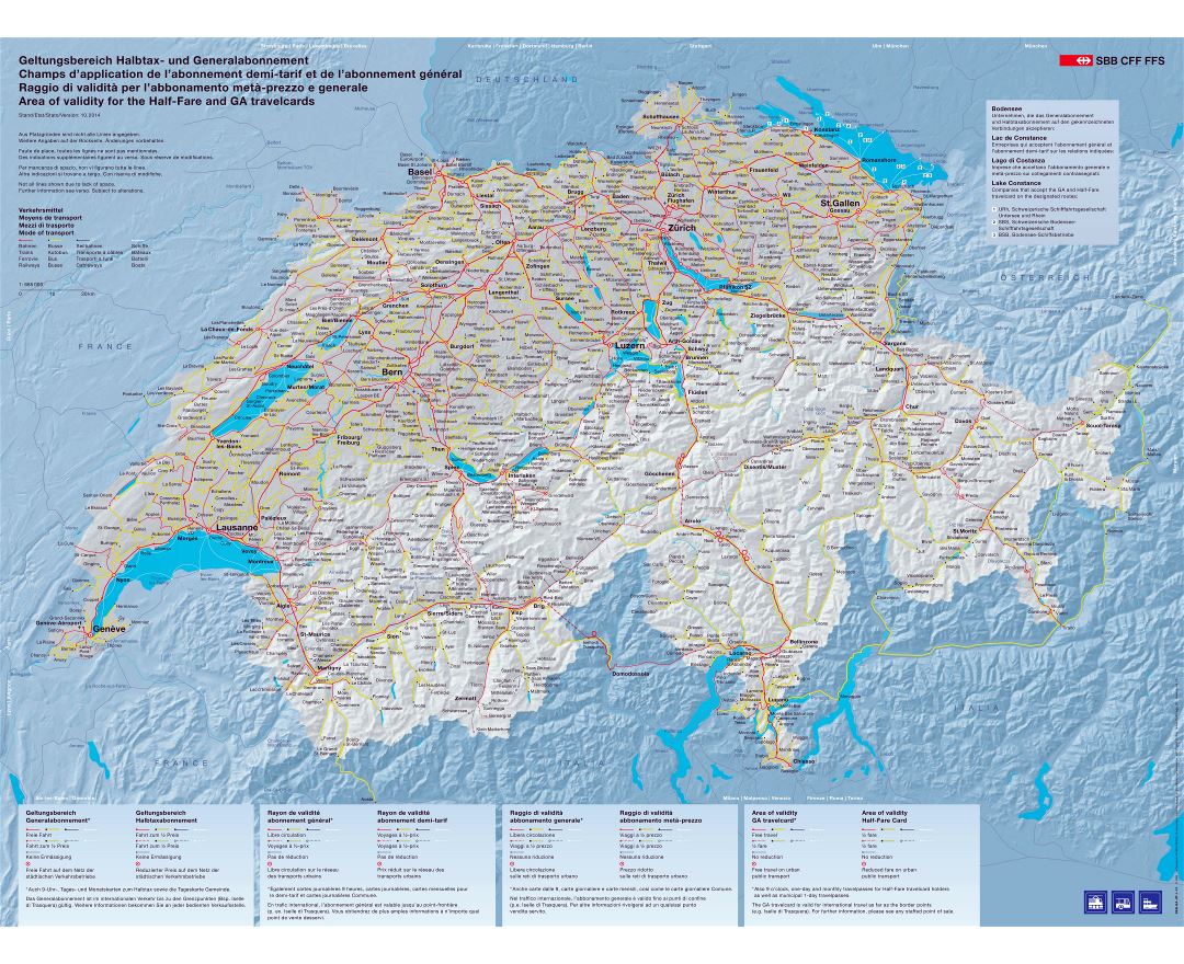 Map Of Europe Showing Switzerland