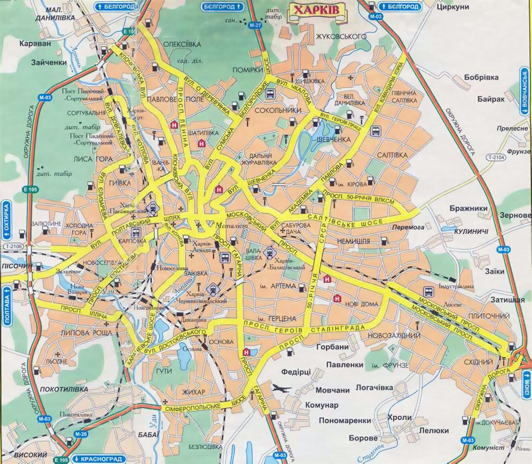 Transit map of Kharkov city